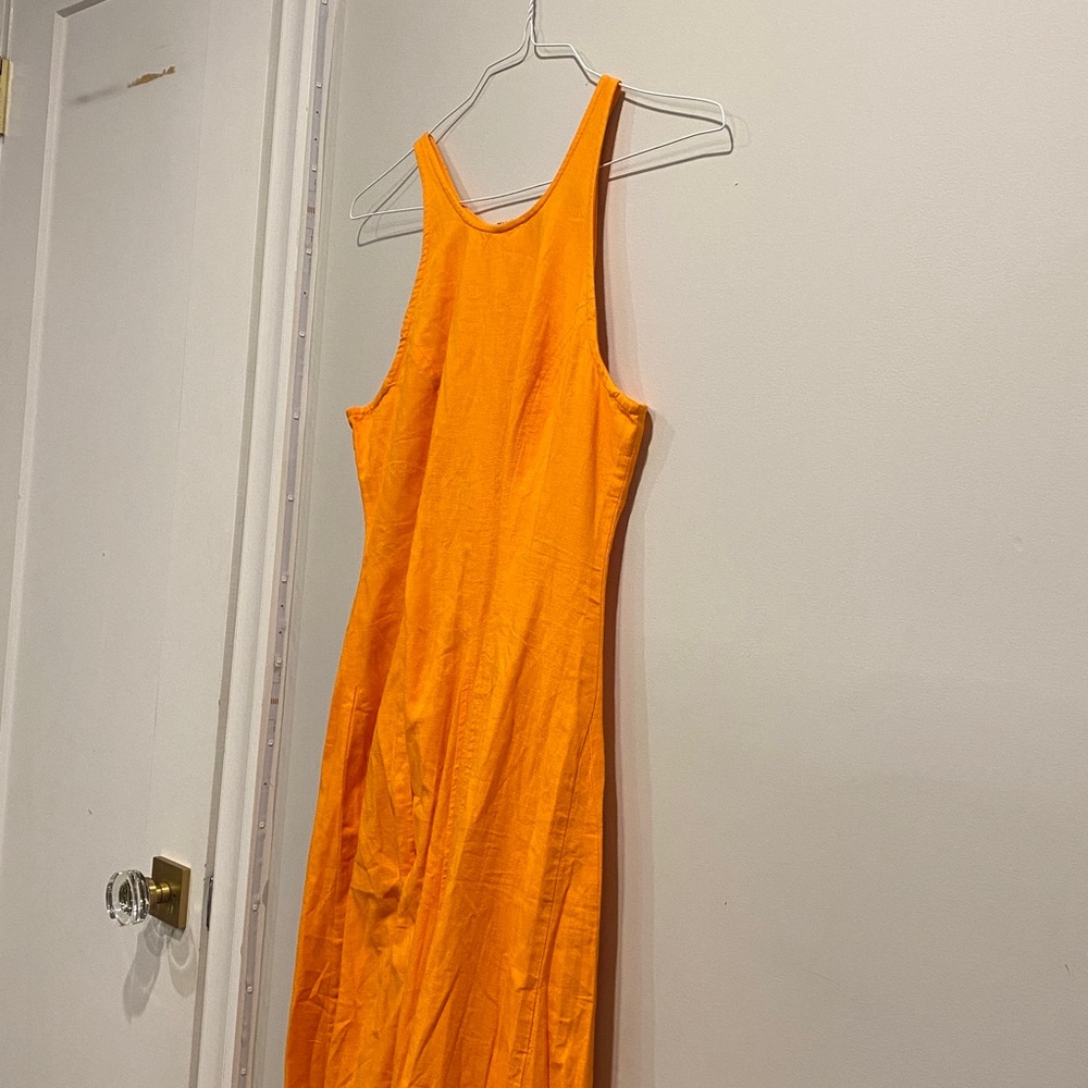 ASOS NWT Vibrant Orange Maxi Dress - Picture 4 of 7